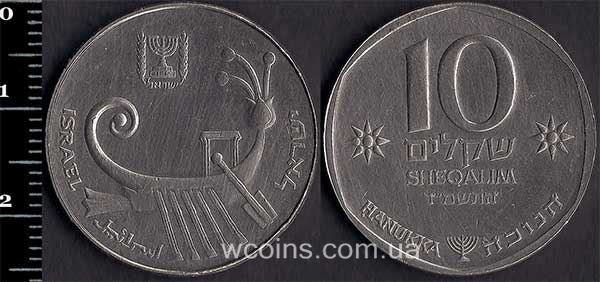 Монета Ізраїль 10 шекелів 1984