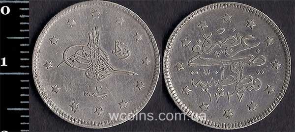 Монета Турція 2 куруша 1910