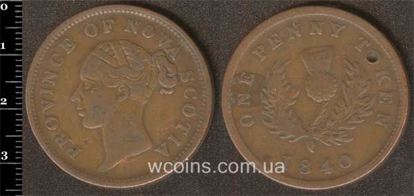 Монета Провинції Канади 1 токен пенні 1840