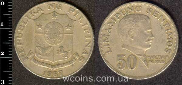 Монета Філіппіни 50 сентимо 1967