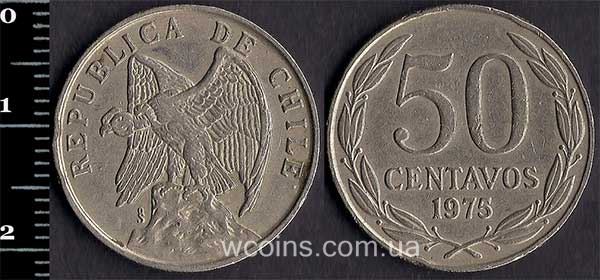 Монета Чілі 50 сентаво 1975