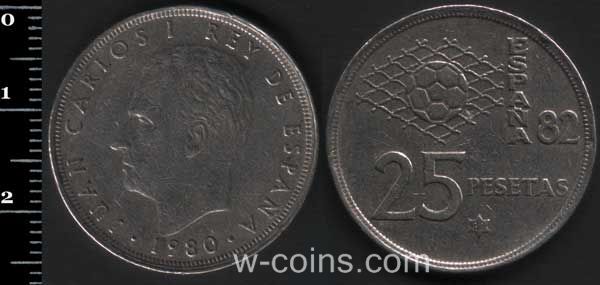 Монета Іспанія 25 песет 1981
