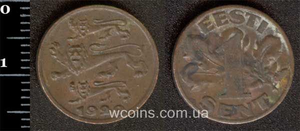 Монета Естонія 1 сенті 1929