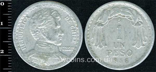 Монета Чілі 1 песо 1956