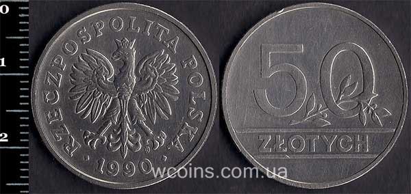 Монета Польща 50 злотих 1990