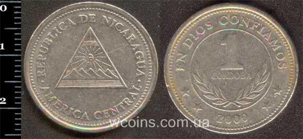 Монета Нікарагуа 1 кордоба 2000