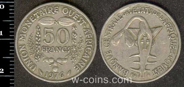Монета Західно-Африканські Держави 50 франків 1976