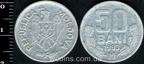 Монета Молдова 50 бані 1993