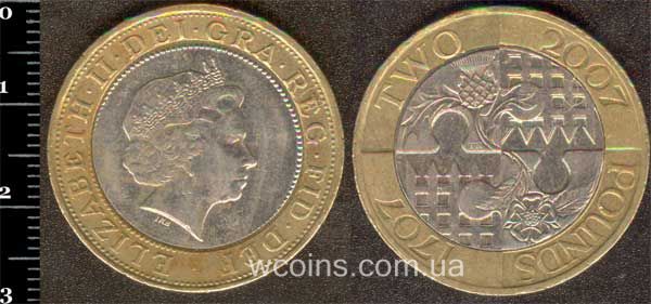 Coin United Kingdom 2 pounds 2007