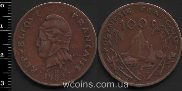 Монета Французька Полінезія 100 франків 1982