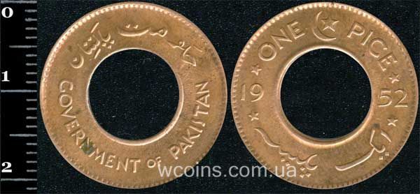 Монета Пакистан 1 пайс 1952