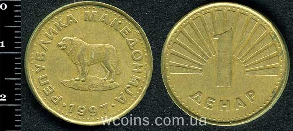 Монета Македонія 1 денар 1997