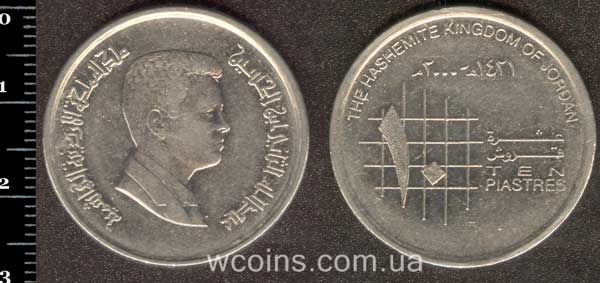 Монета Йорданія 10 піастрів 2000