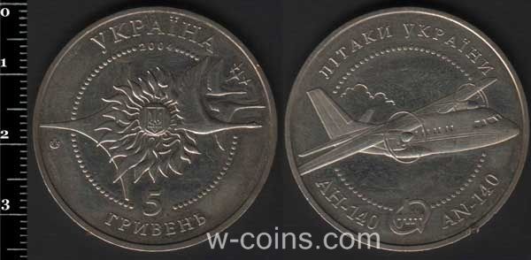 Монета Україна 5 гривен 2004