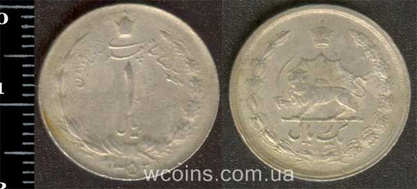 Монета Іран 1 ріал 1973