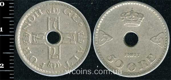Монета Норвеґія 50 ере 1927