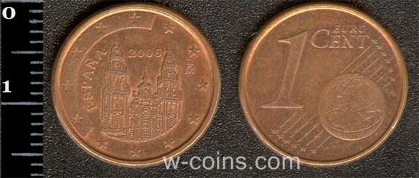 Монета Іспанія 1 євро цент 2006