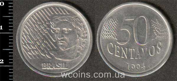 Монета Бразілія 50 сентаво 1994