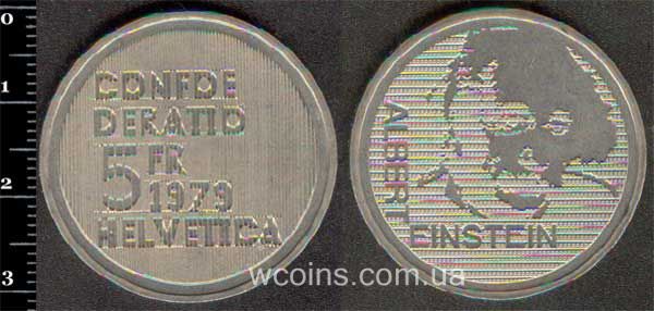 Монета Швейцарія 5 франків 1979