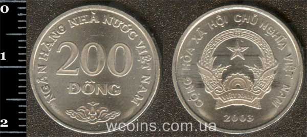 Монета В'єтнам 200 донг 2003