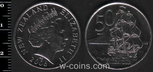 Coin New Zealand 50 cents 2006