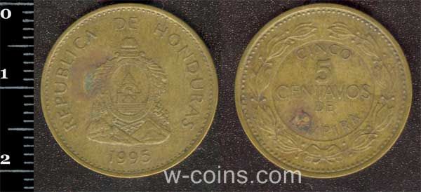 Монета Гондурас 5 сентаво 1995