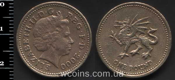 Монета Великобританія 1 фунт 2000