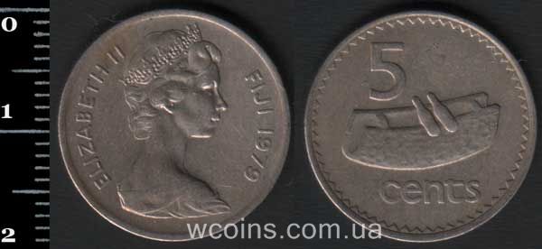 Монета Фіджі 5 центів 1979