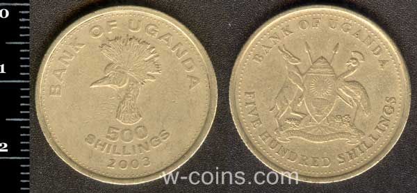 Монета Уганда 500 шилінгів 2003