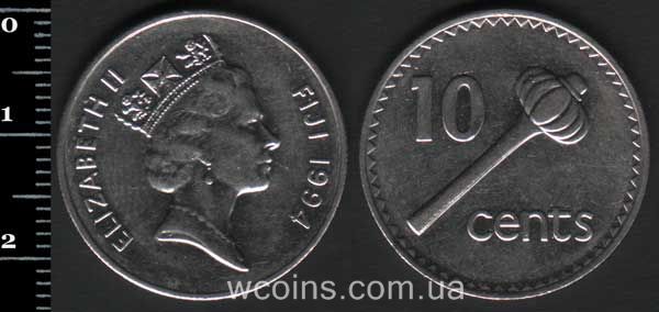 Монета Фіджі 10 центів 1994