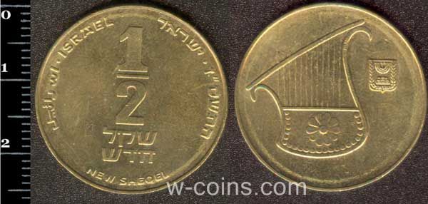 Монета Ізраїль 1/2 нових шекеля 1987