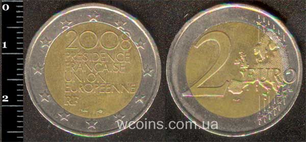 Монета Франція 2 євро 2008