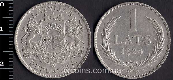 Монета Латвія 1 лат 1924