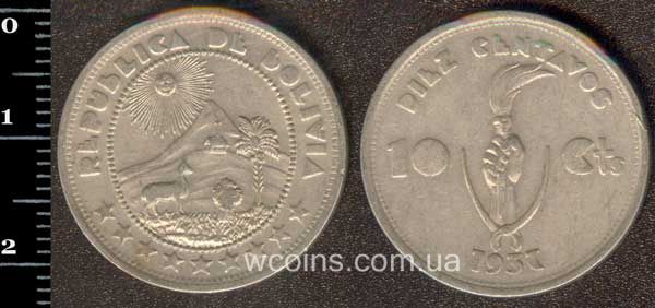Coin Bolivia 10 centavos 1931