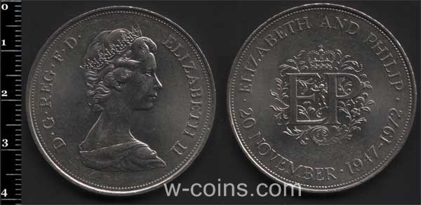 Монета Великобританія 25 нових пенсів 1972