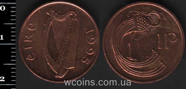 Монета Ірландія 1 пенні 1995