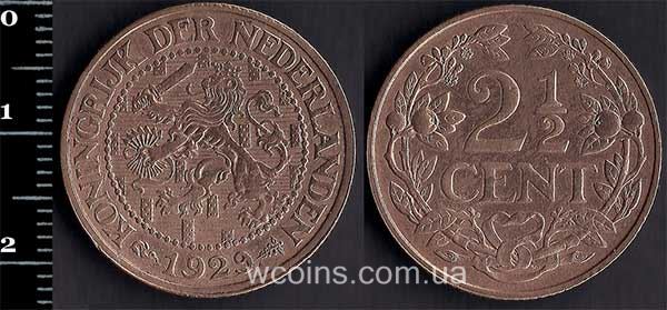 Монета Нідерланди 2,5 цента 1929