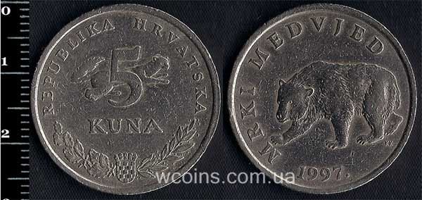 Coin Croatia 5 кун 1997