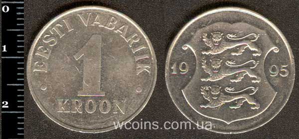 Монета Естонія 1 крона 1995