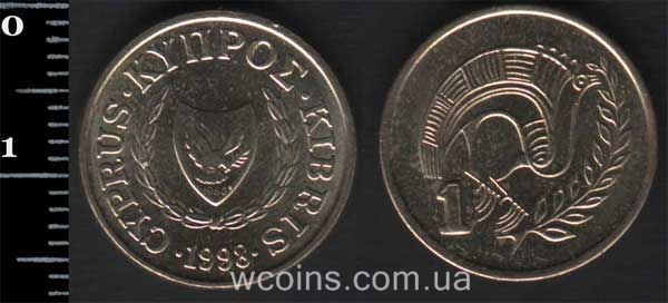 Монета Кіпр 1 цент 1998