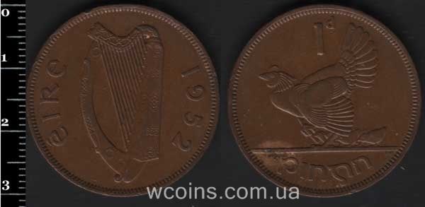 Монета Ірландія 1 пенні 1952