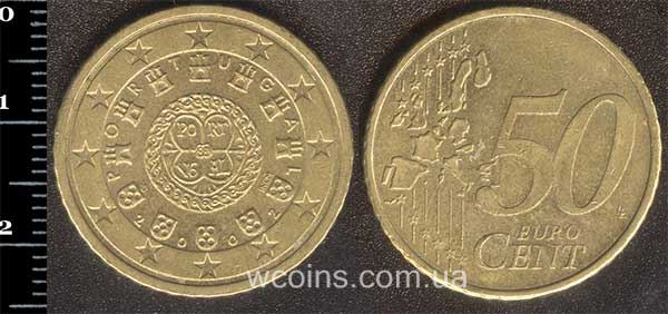 Монета Портуґалія 50 євроцентів 2002