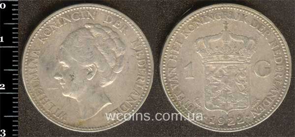 Монета Нідерланди 1 гульден 1922