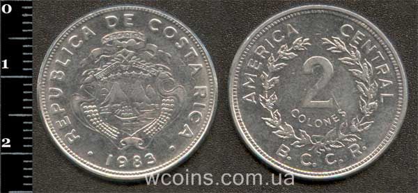 Монета Коста-Ріка 2 колона 1983