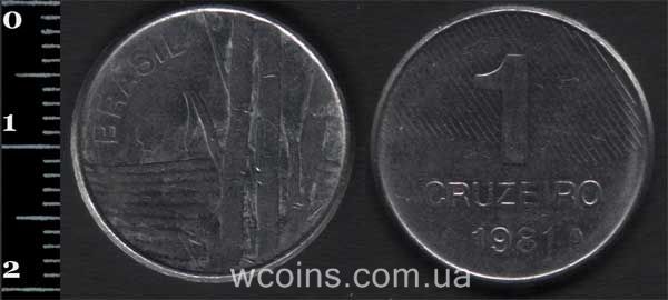 Монета Бразілія 1 крузейро 1981