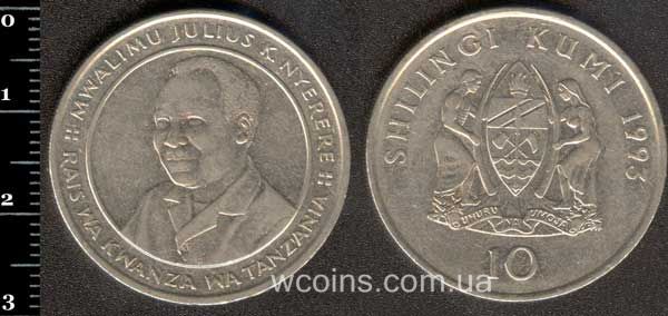 Монета Танзанія 10 шилінгів 1993