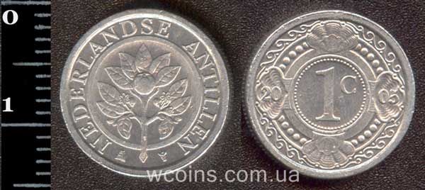 Монета Кюрасао 1 цент 2005