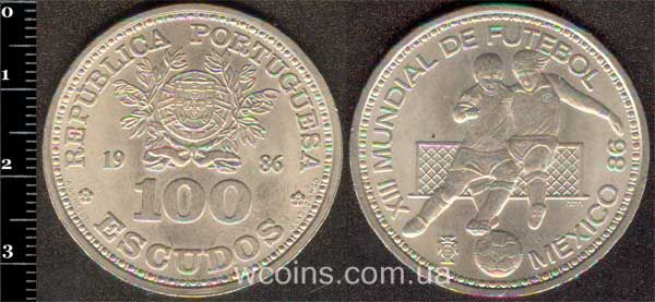 Монета Портуґалія 100 ескудо 1986