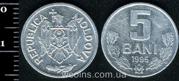 Монета Молдова 5 бані 1995