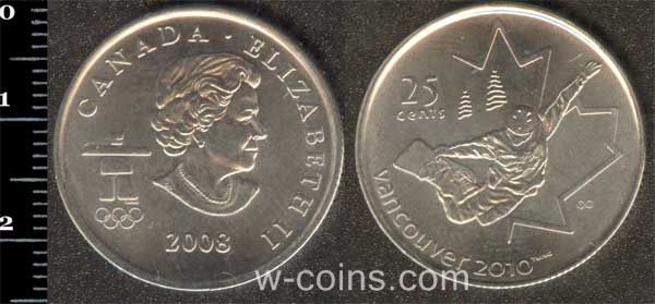 Coin Canada 25 cents 2008